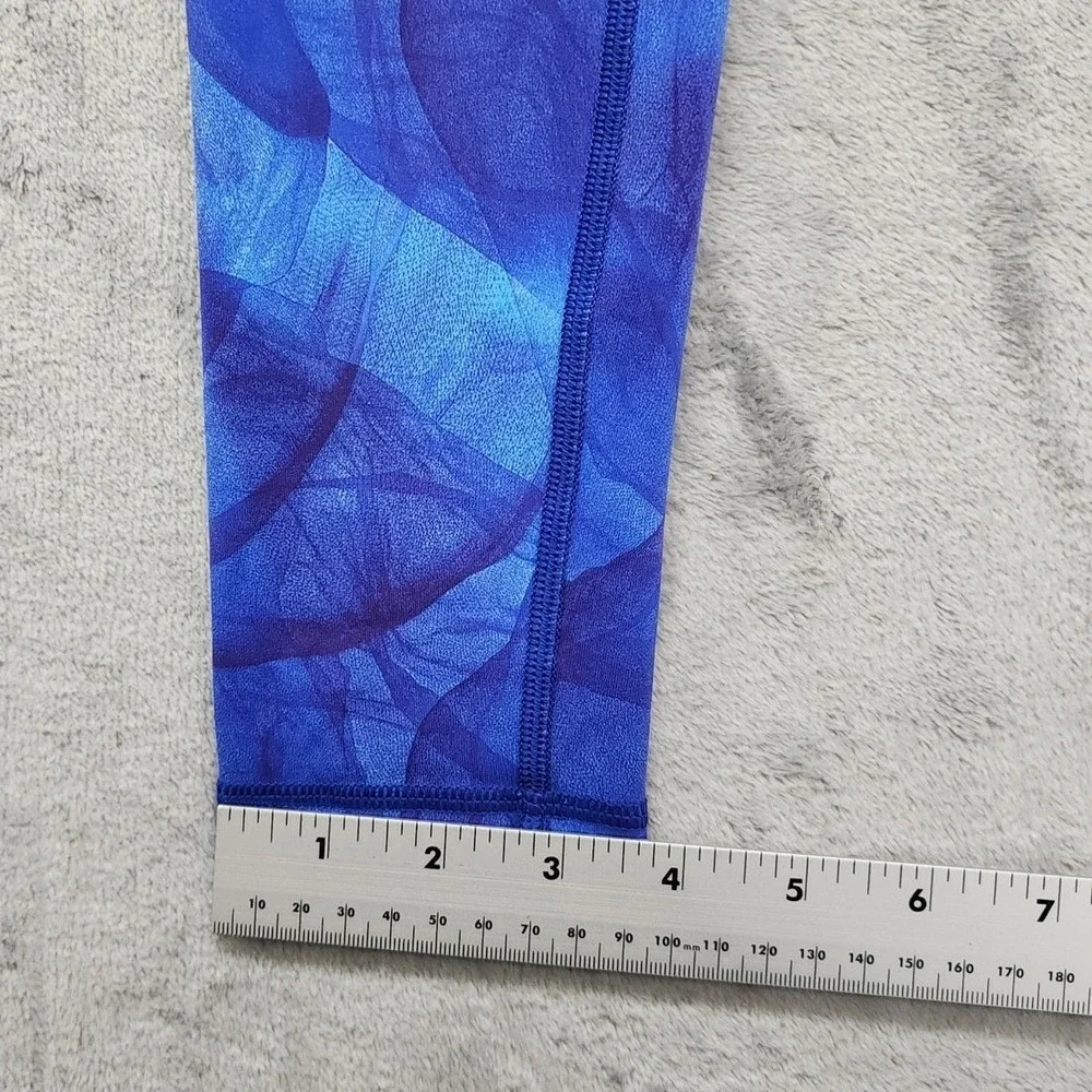 Lululemon Wunder Under Pant III Midnight Tulle Multi Womens 4 Blue Ankle Workout